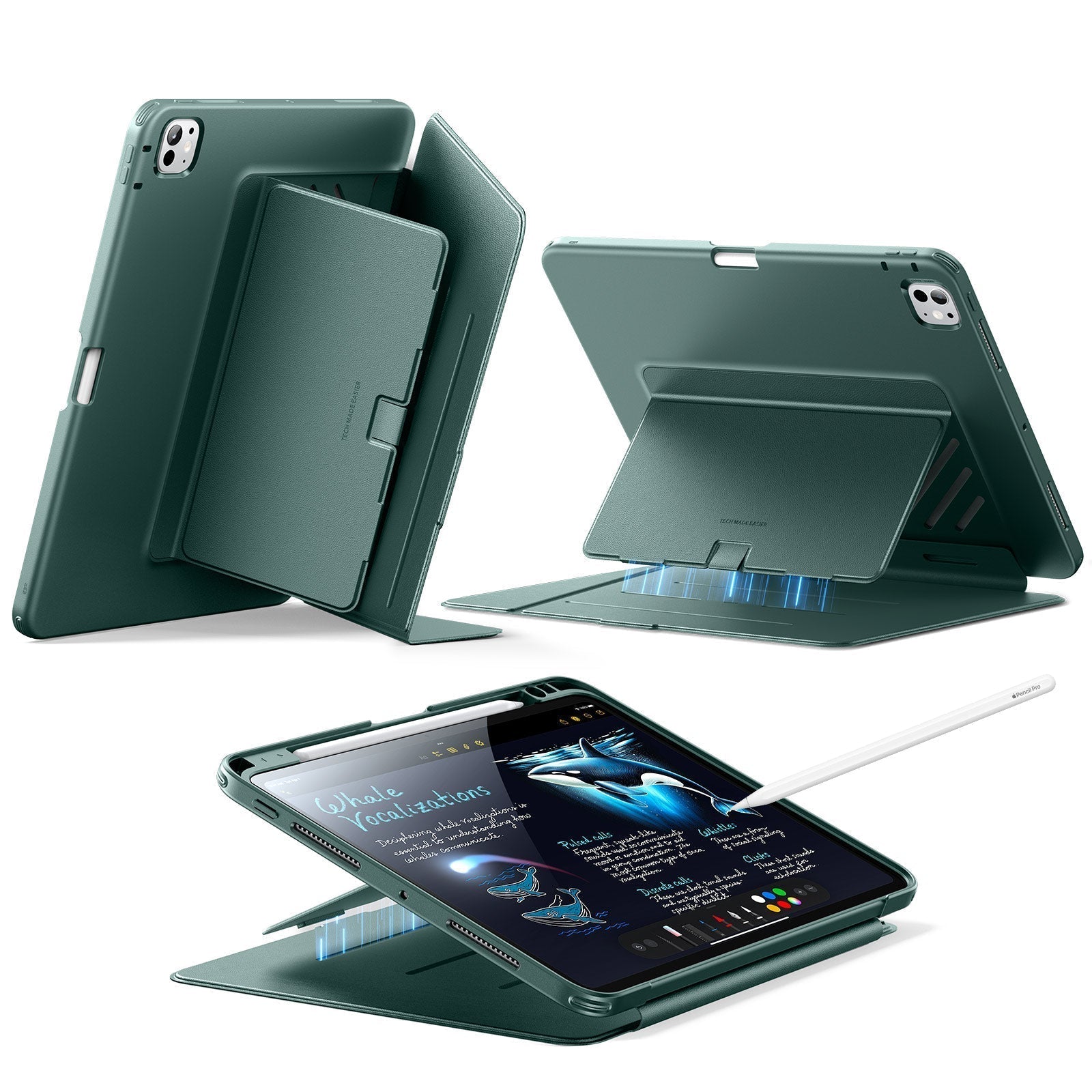 iPad Pro 11" (2024) Flip Magnetic Case with Pencil Holder - Purple ESR ESR