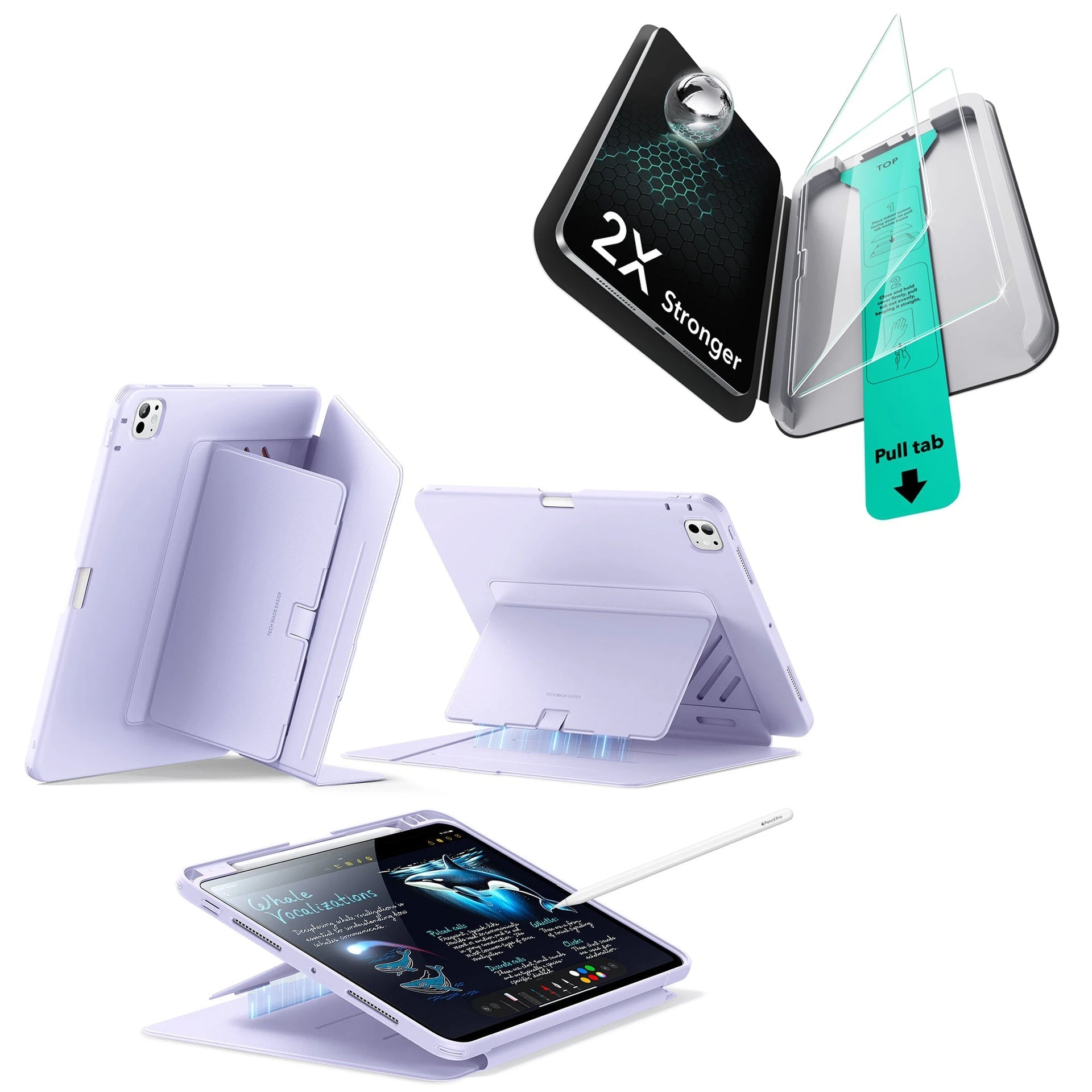 iPad Pro 11ʺ (2025) Flip Magnetic Protection Bundle - Purple ESR ESR