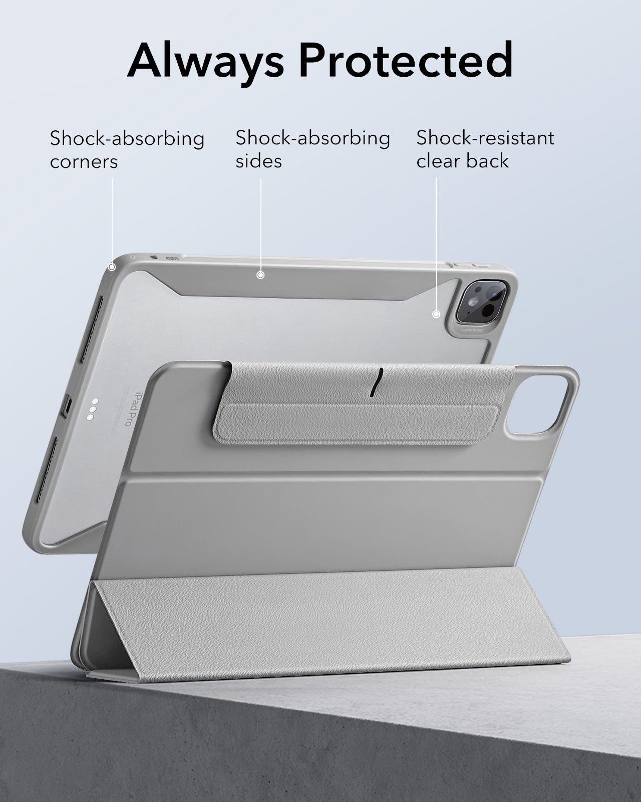 iPad Pro 11ʺ (2025) Rebound Hybrid Case 360 - Grey ESR ESR