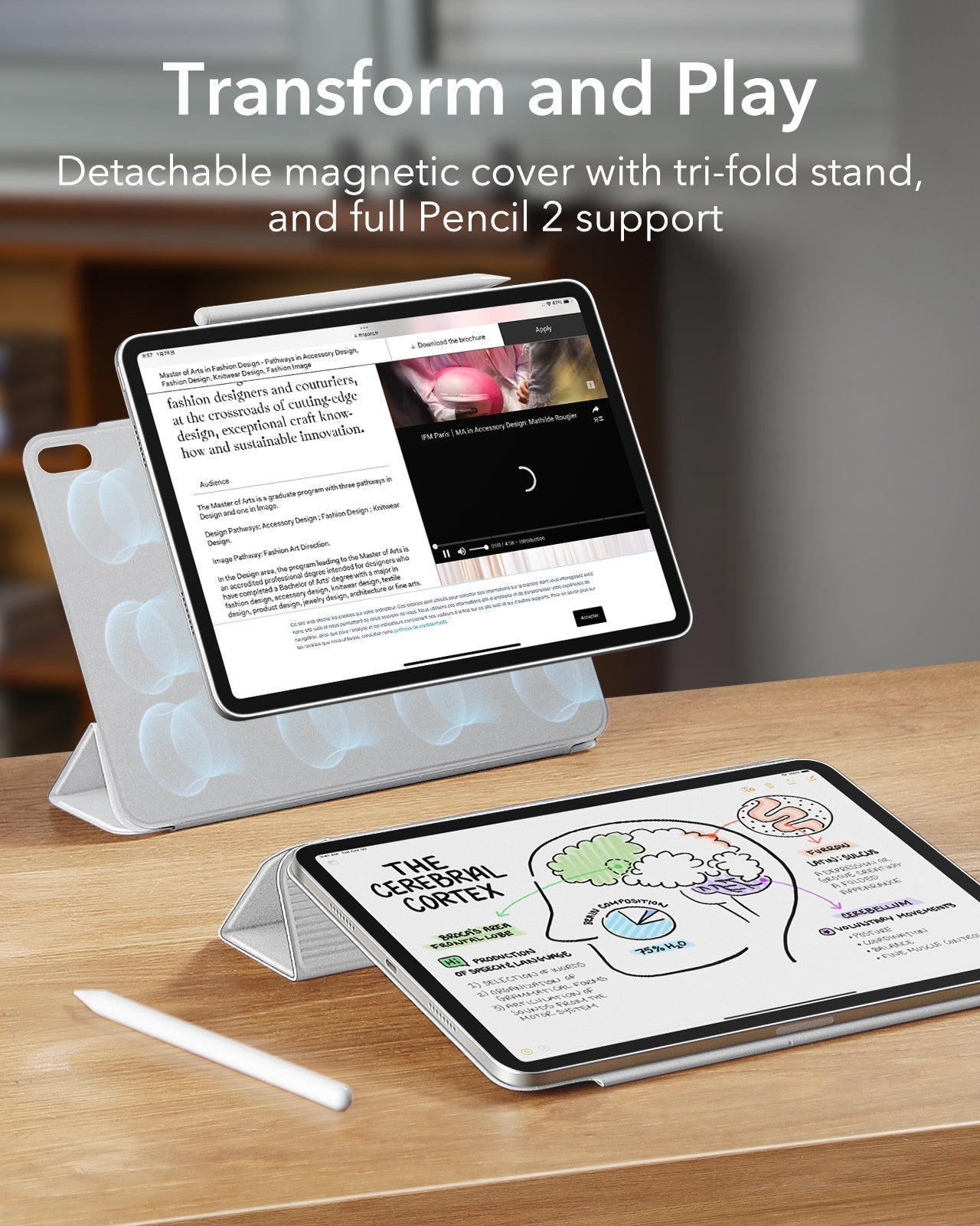iPad Pro 11" (2025) Rebound Magnetic Case - Brilliant White ESR ESR