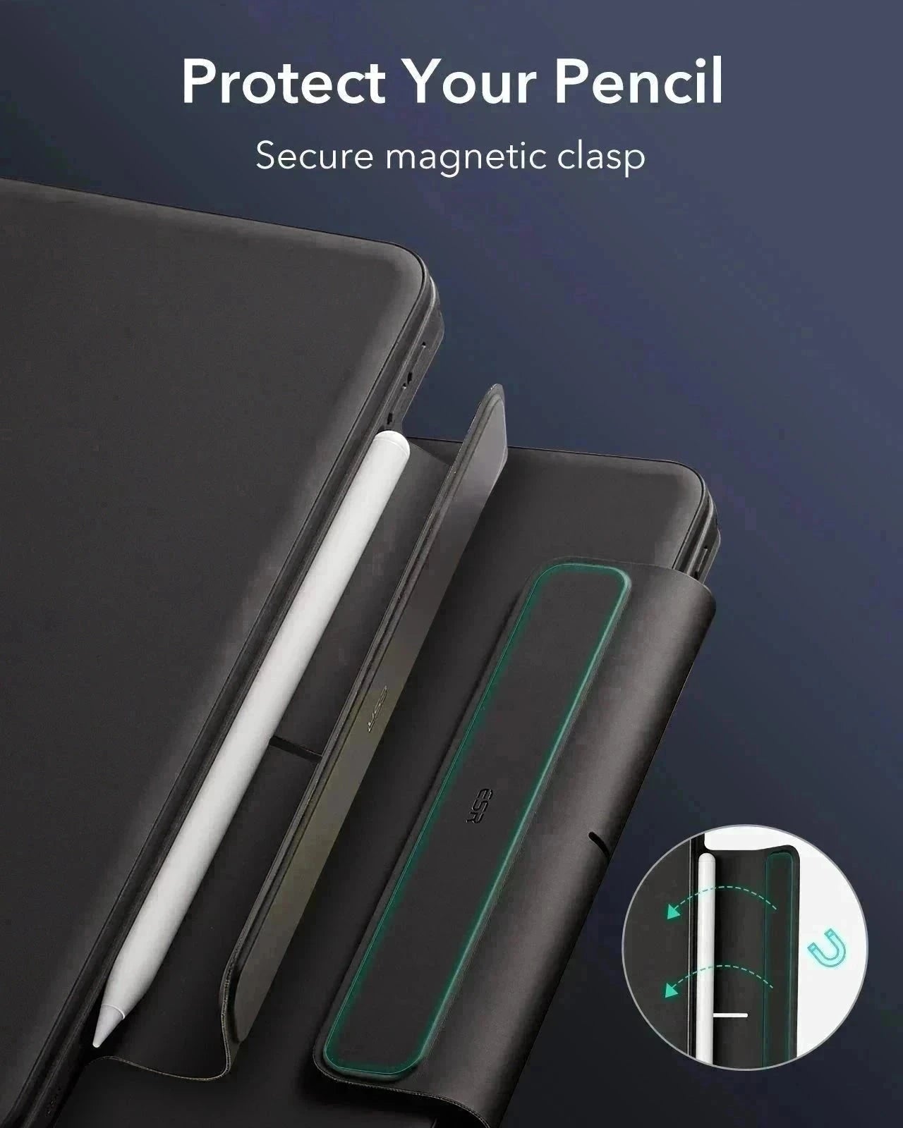 iPad Pro 13ʺ (2025) Bundle Rebound Magnetic Keyboard Case 360, Digital Pencil & Screen Protectors - UK Layout-Black ESR ESR