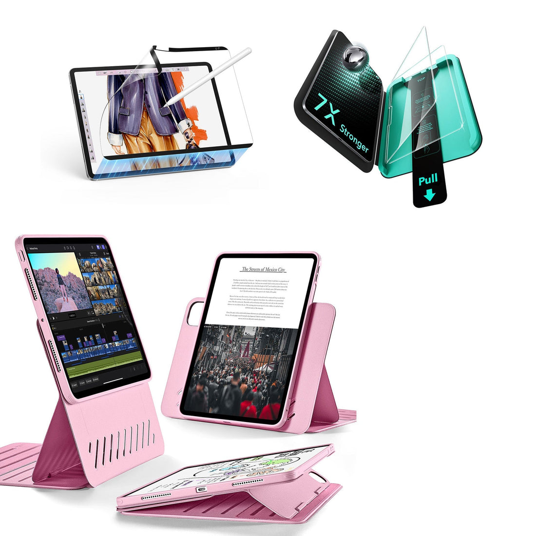 iPad Pro 11" (2025) Shift Transformation Bundle - Pink ESR ESR