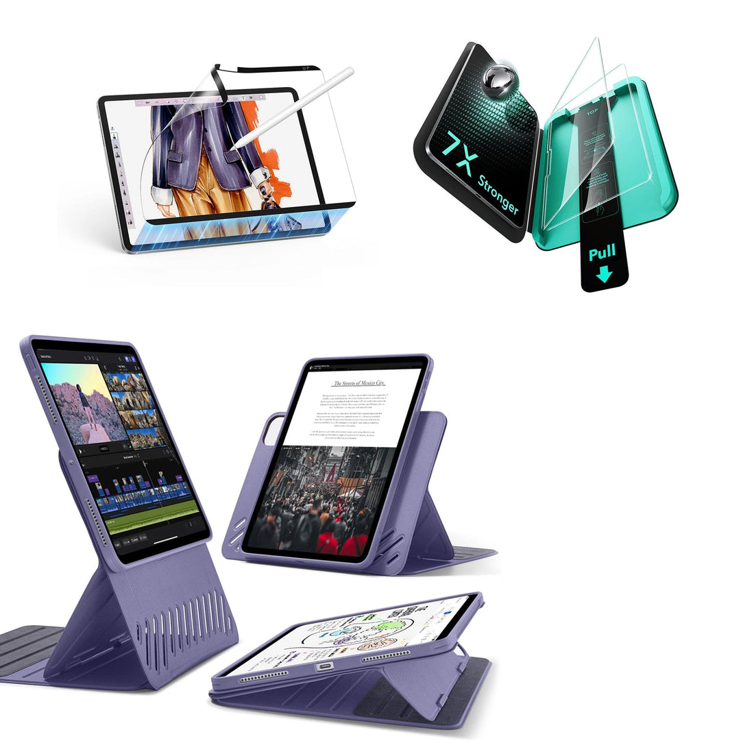 iPad Pro 11" (2025) Shift Transformation Bundle - Purple ESR ESR