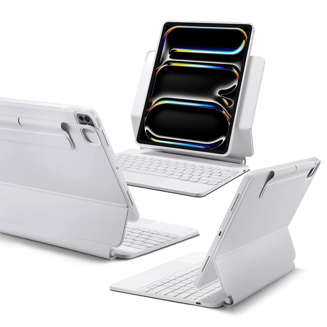 iPad Pro 13″ (2025) Rebound Magnetic Keyboard Case 360 - UK Layout-White ESR ESR