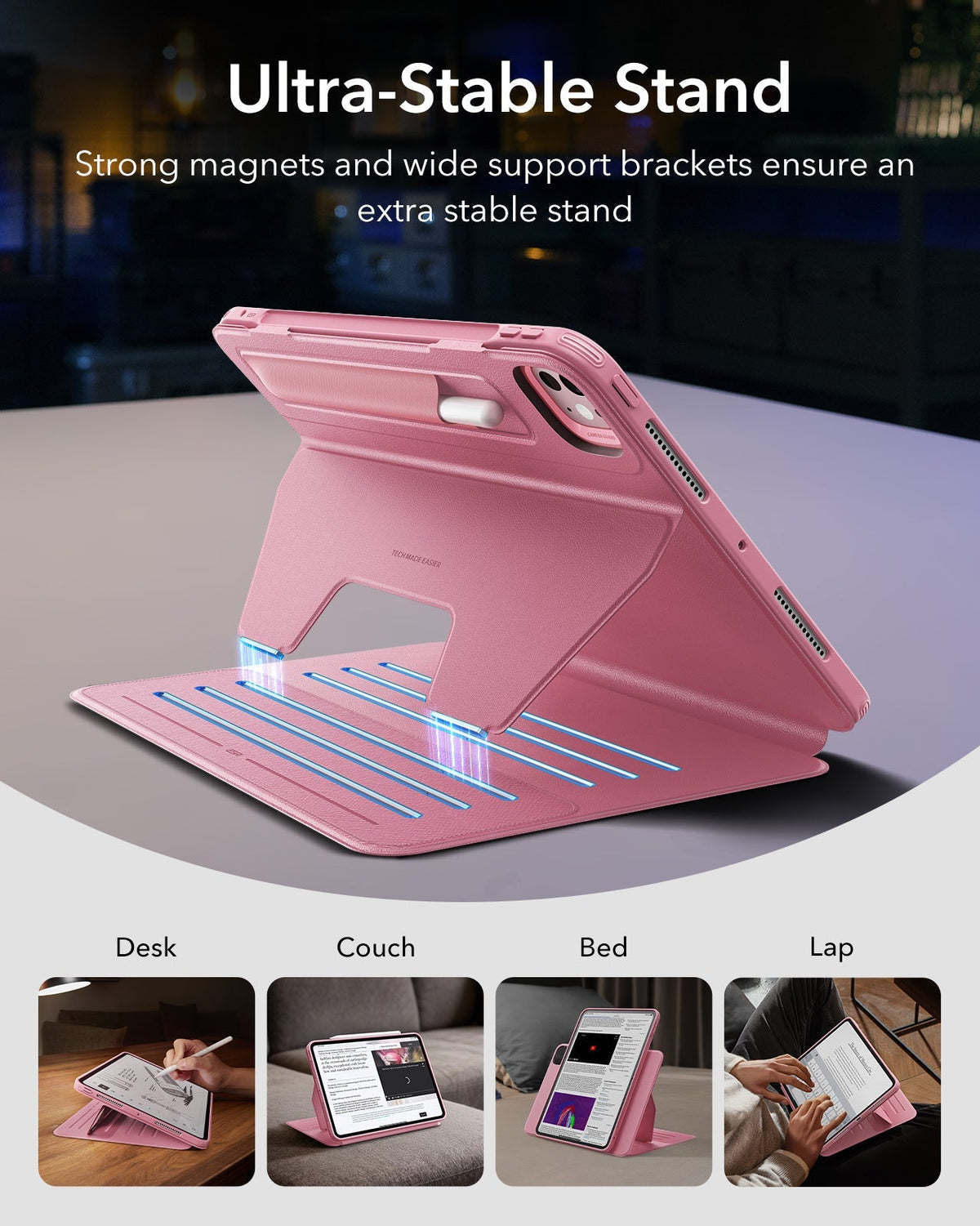 iPad Pro 13" (2025) Bundle Shift Magnetic Case & Armorite® Paper-Feel Protection - Pink ESR ESR