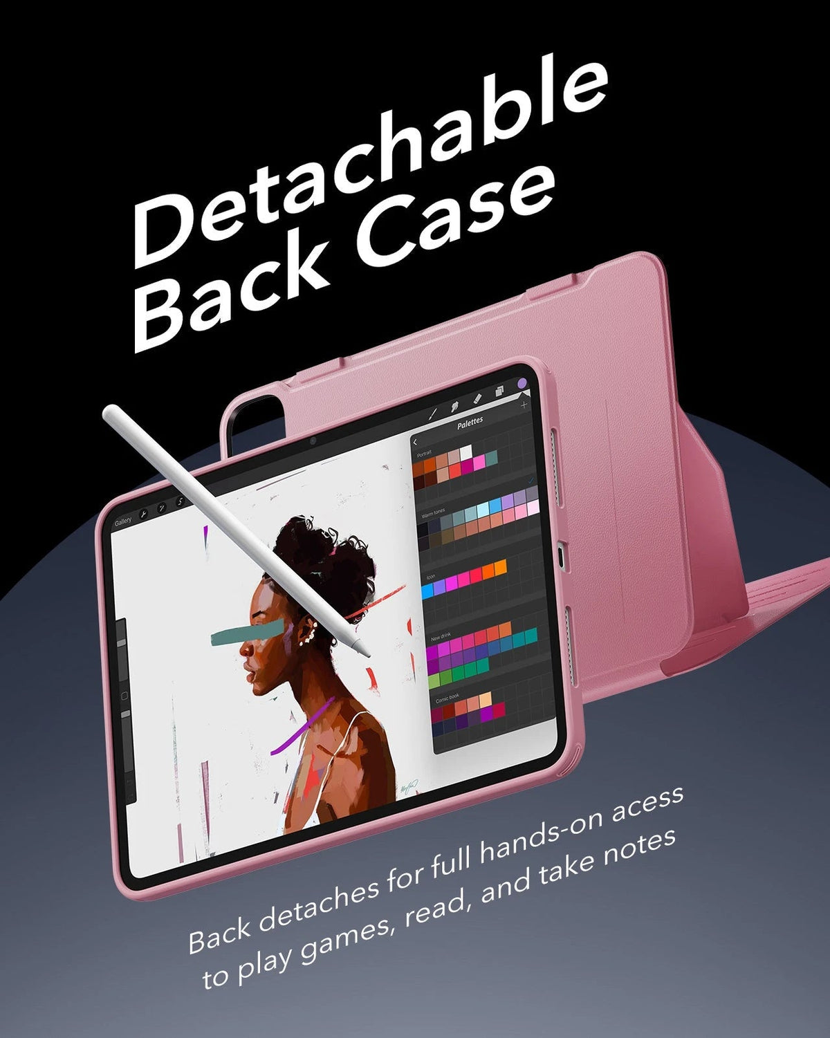iPad Pro 13" (2025) Bundle Shift Magnetic Case & Armorite® Paper-Feel Protection - Pink ESR ESR