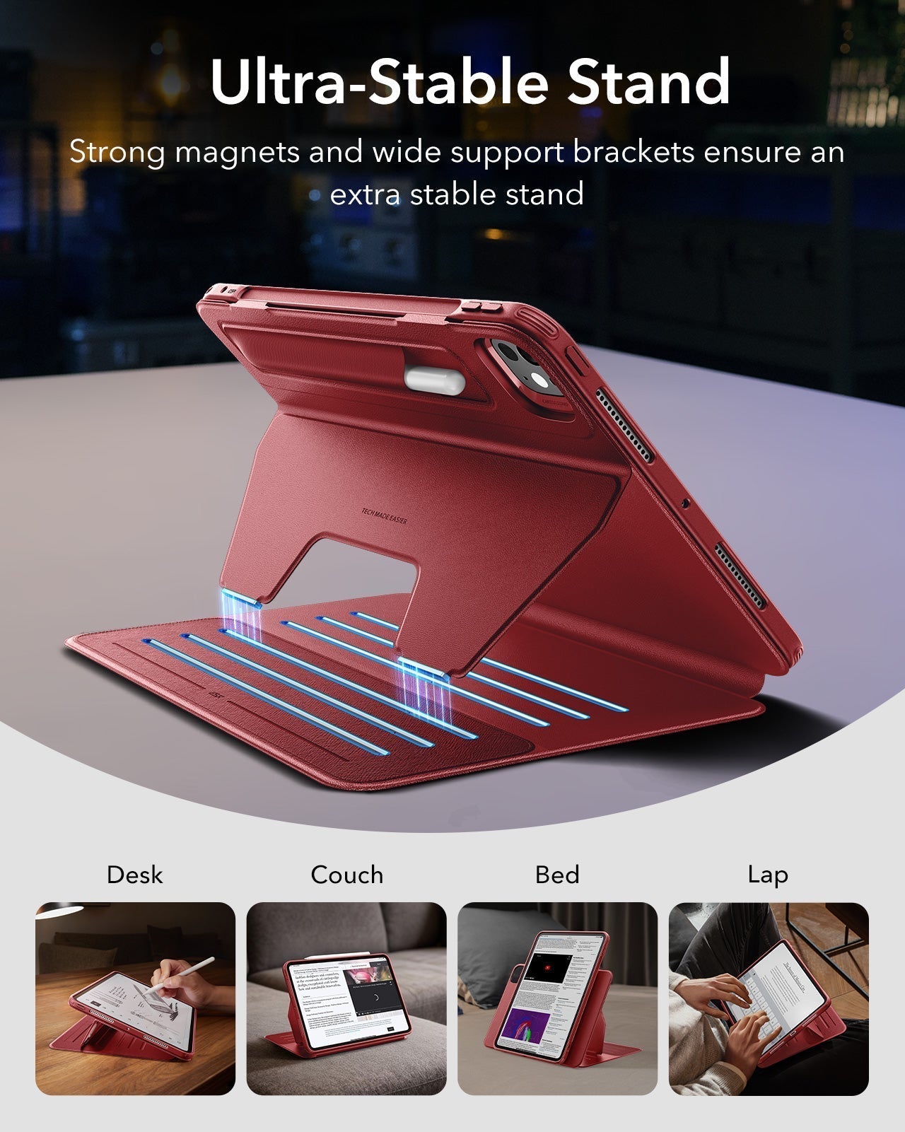 iPad Pro 13" (2025) Bundle Shift Magnetic Case & Armorite® Protection - Red ESR ESR