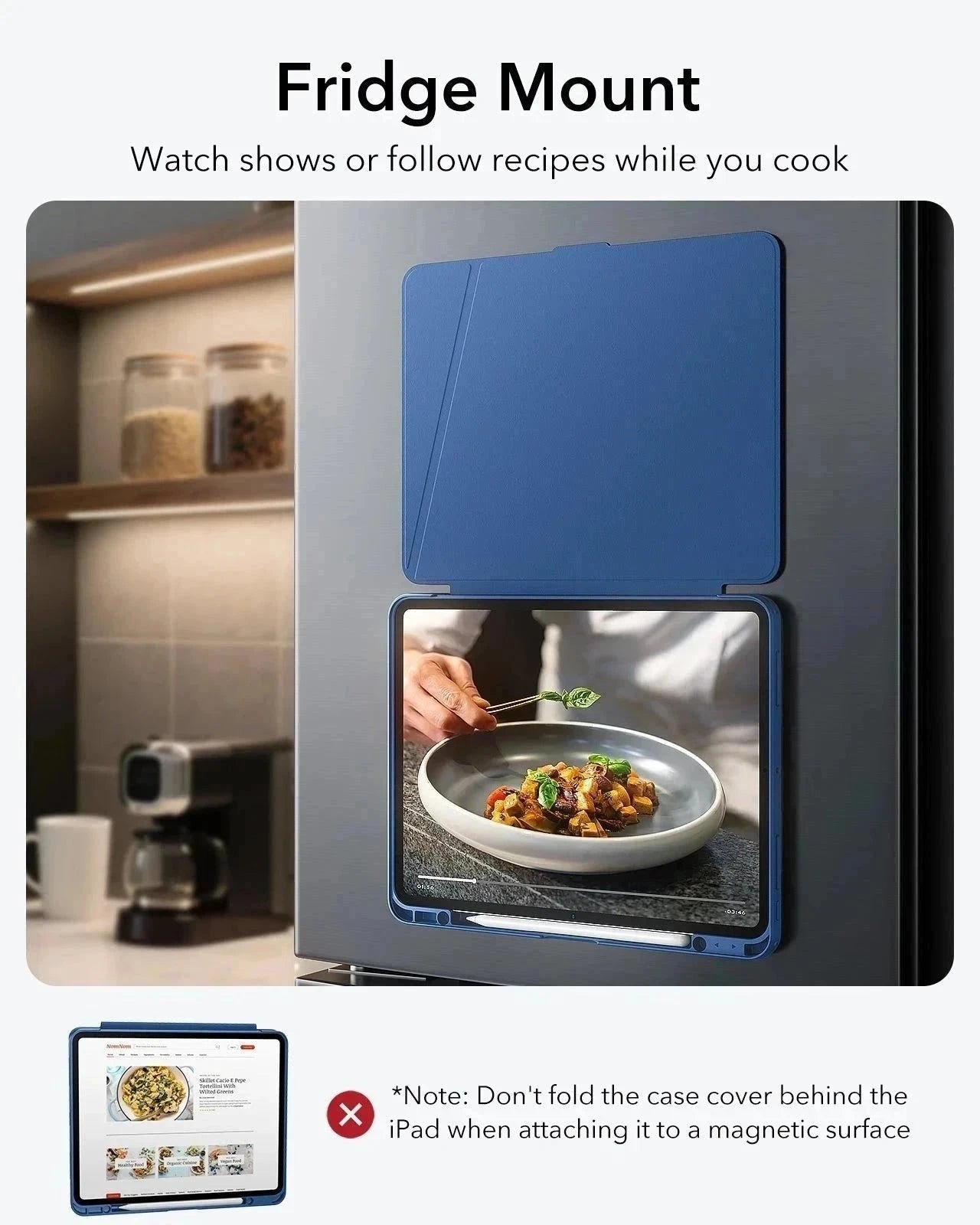 iPad Pro 13" (2024) Flip Magnetic Case with Pencil Holder - Navy Blue ESR ESR