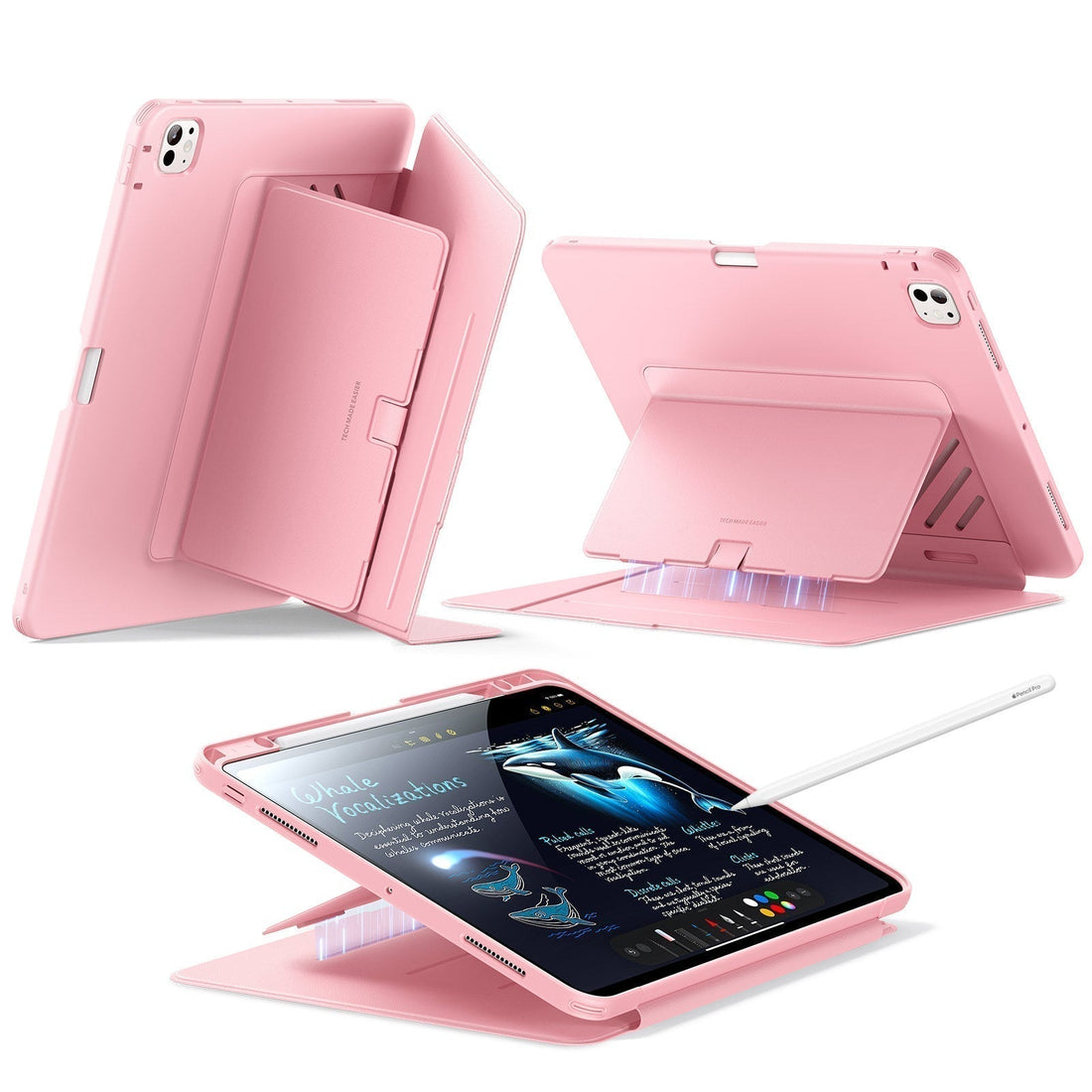 iPad Pro 13" (2024) Flip Magnetic Case with Pencil Holder - Pink ESR ESR