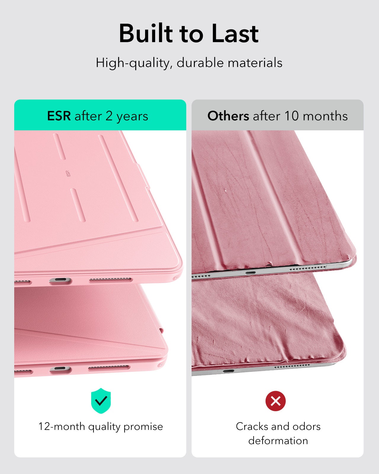 iPad Pro 13" (2024) Flip Magnetic Case with Pencil Holder - Pink ESR ESR