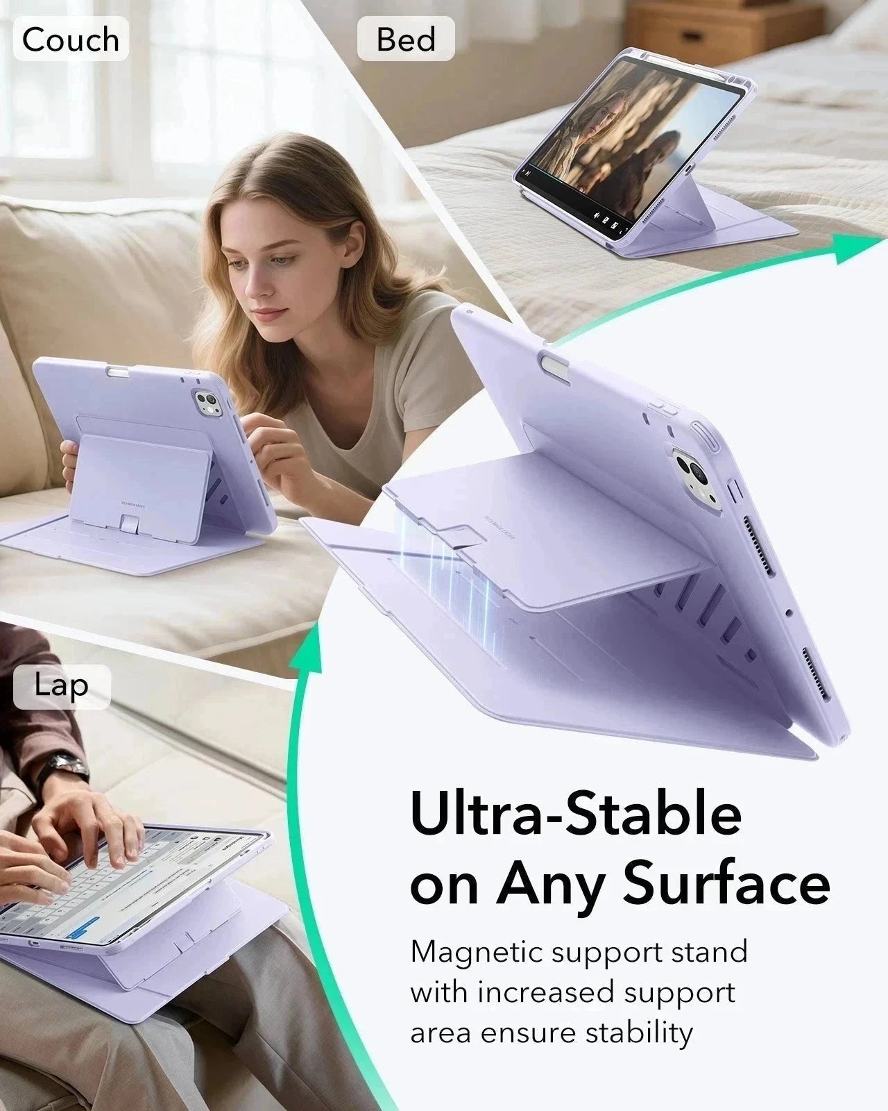 iPad Pro 13" (2024) Flip Magnetic Case with Pencil Holder - Purple ESR ESR