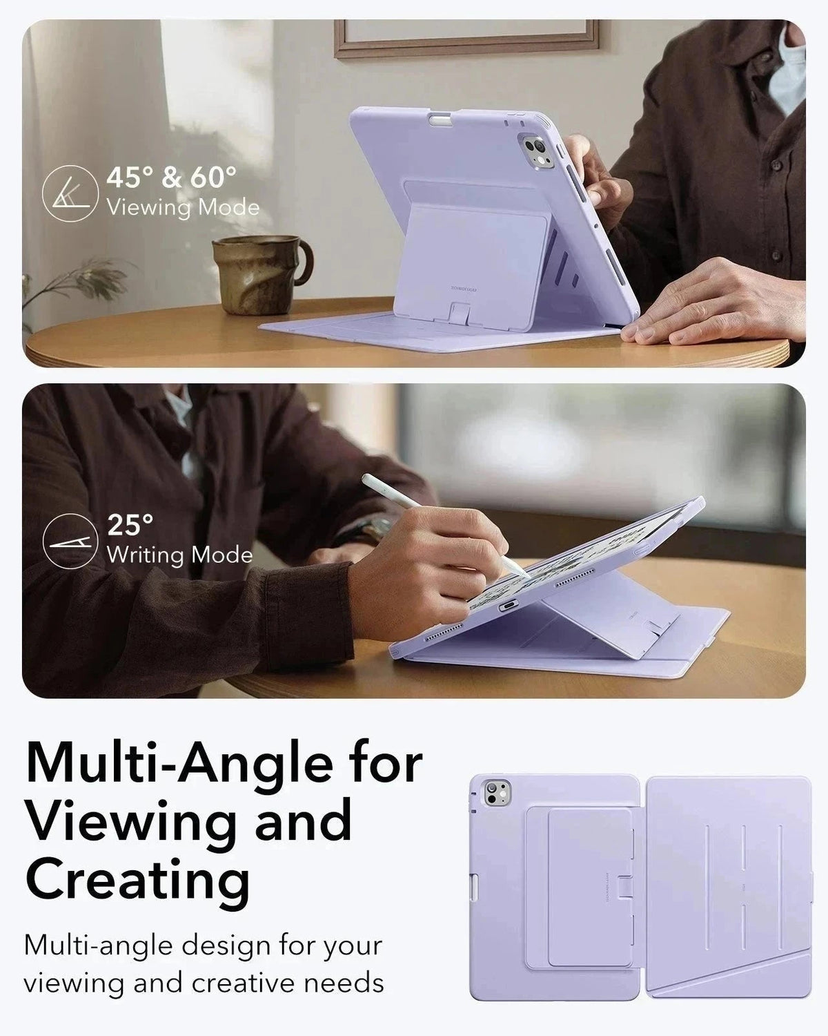 iPad Pro 13" (2024) Flip Magnetic Case with Pencil Holder - Purple ESR ESR