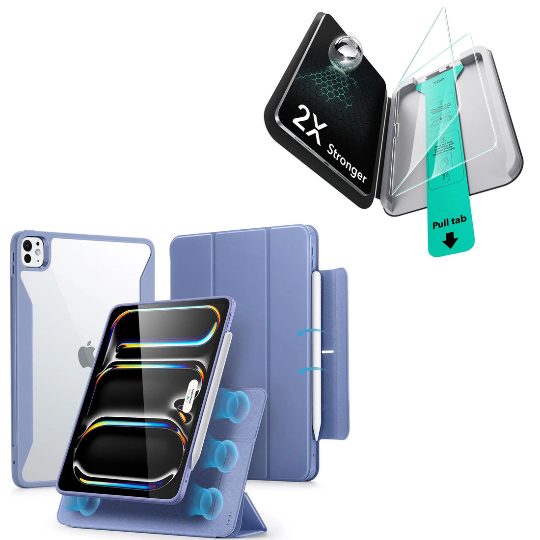 iPad Pro 13ʺ (2025) Rebound Case and Screen Protector Bundle - Lavender ESR ESR