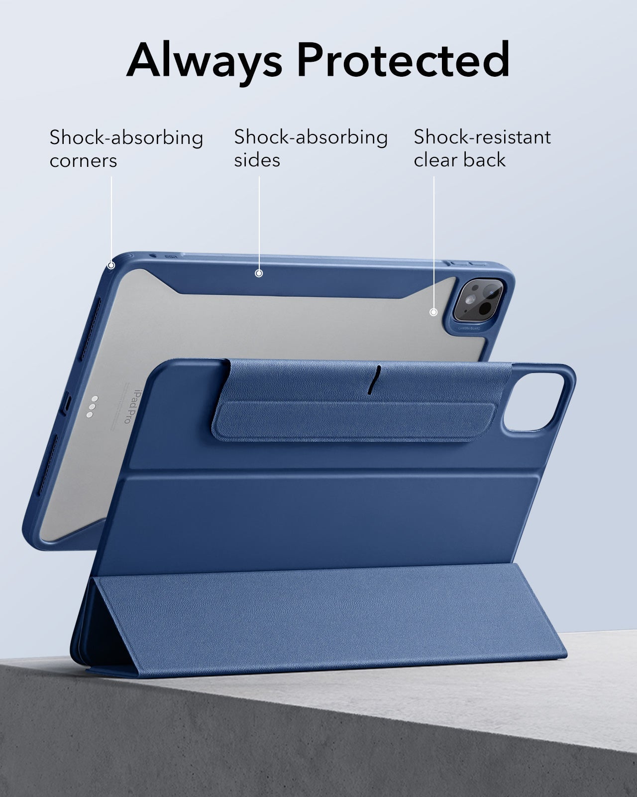 iPad Pro 13ʺ (2025) Rebound Hybrid Case 360 - Navy Blue ESR ESR