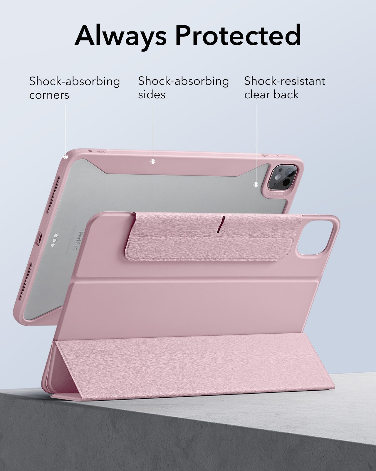 iPad Pro 13ʺ (2025) Rebound Hybrid Case 360 - Pink ESR ESR