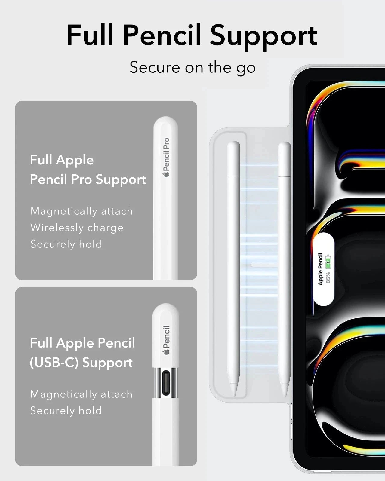 iPad Pro 13" (2025) Rebound Magnetic Case - Brilliant White ESR ESR