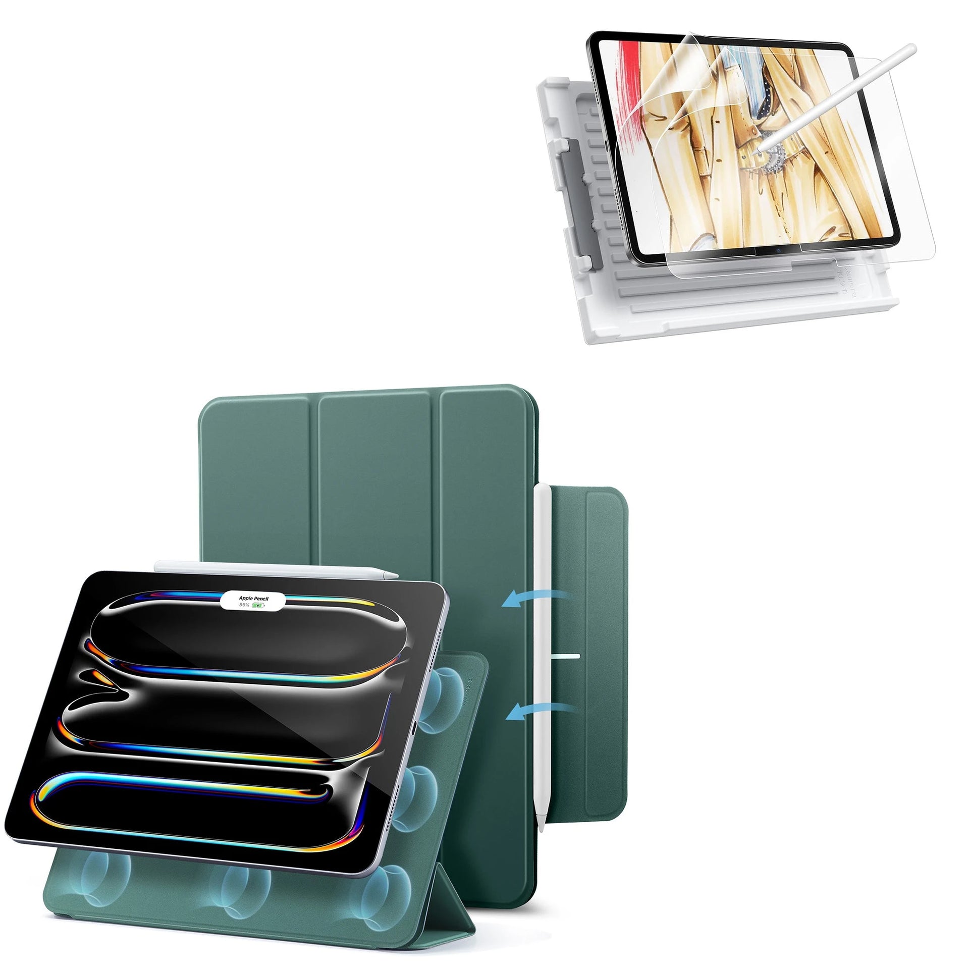 iPad Pro 13ʺ (2025) Rebound Paper-Feel Bundle - Forest Green ESR ESR
