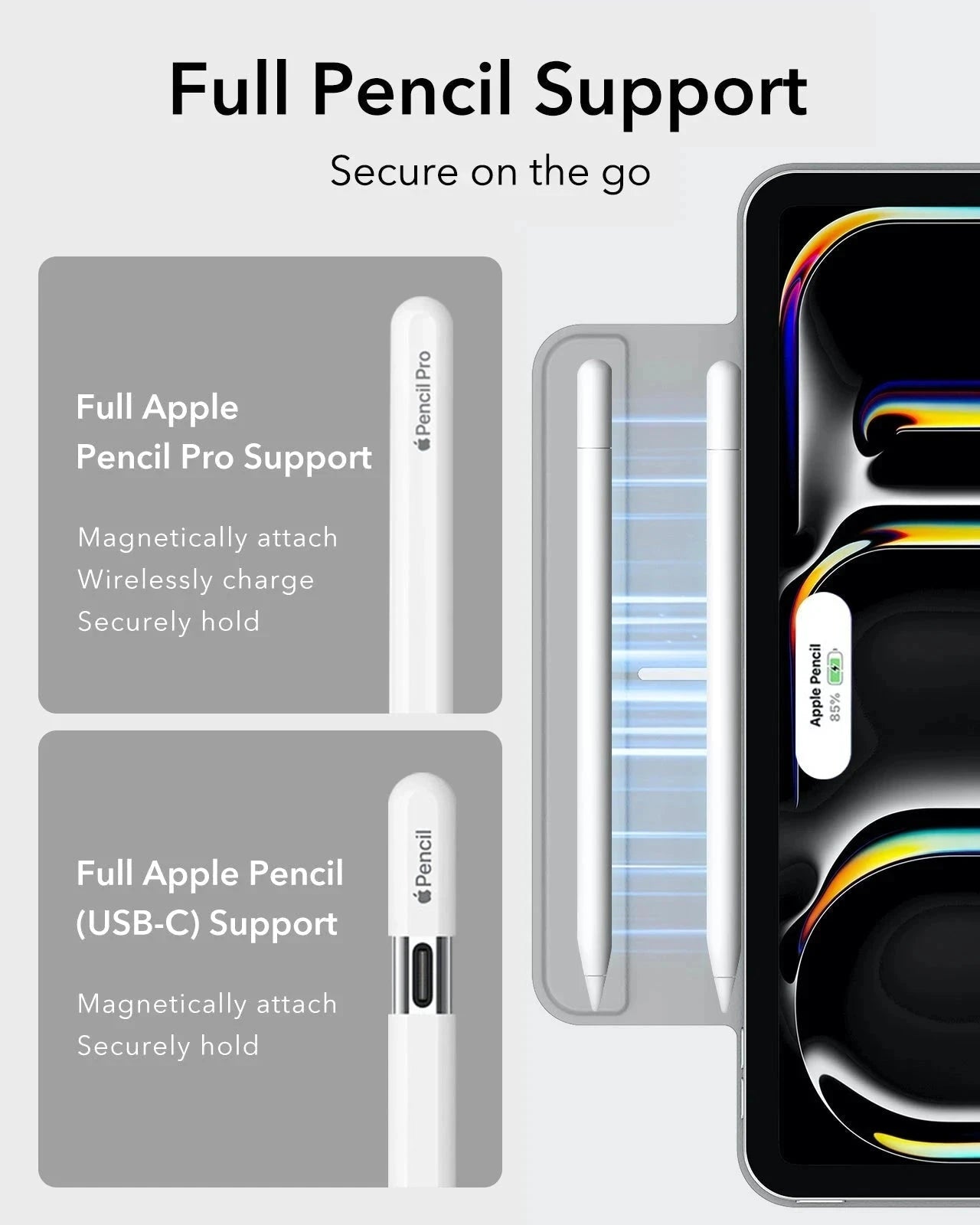 iPad Pro 13" (2025) Rebound Magnetic Case - Grey ESR ESR