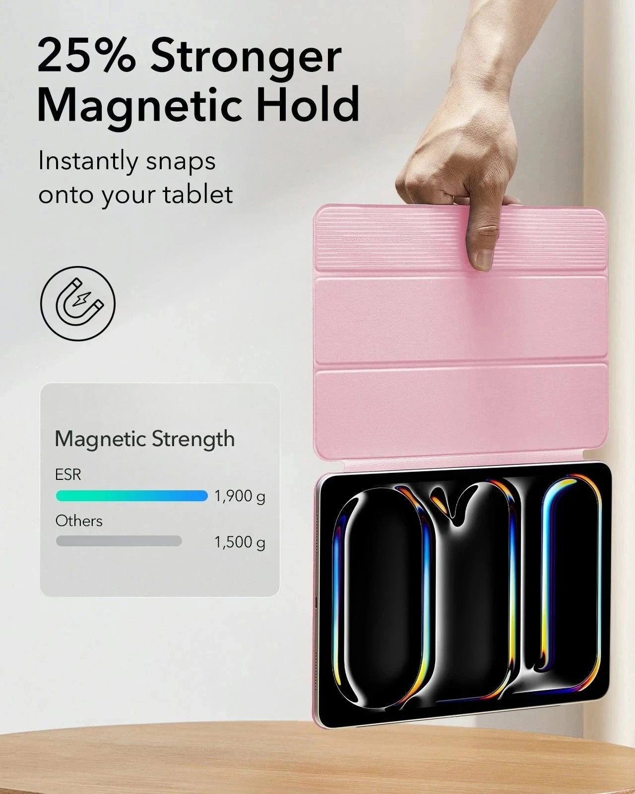 iPad Pro 13" (2025) Rebound Magnetic Case - Pink ESR ESR