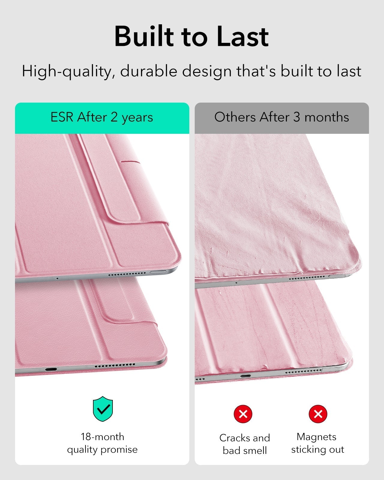 iPad Pro 13" (2025) Rebound Magnetic Case - Pink ESR ESR