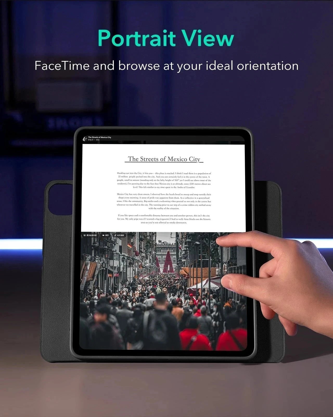 ipad pro 13 inch case with portrait view