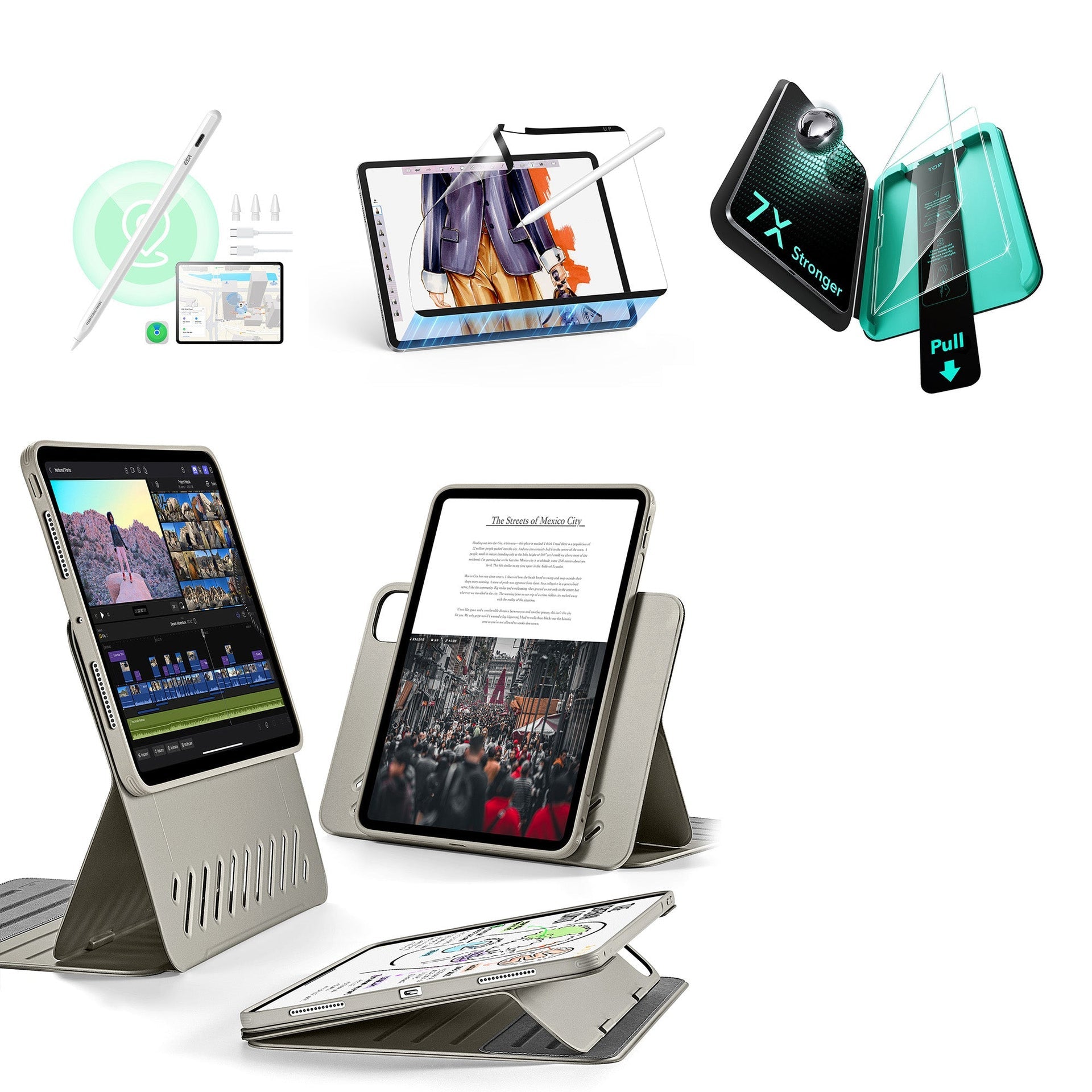 iPad Pro 13ʺ (2025) Shift Transformation with Digital Pencil Bundle - Titanium ESR ESR