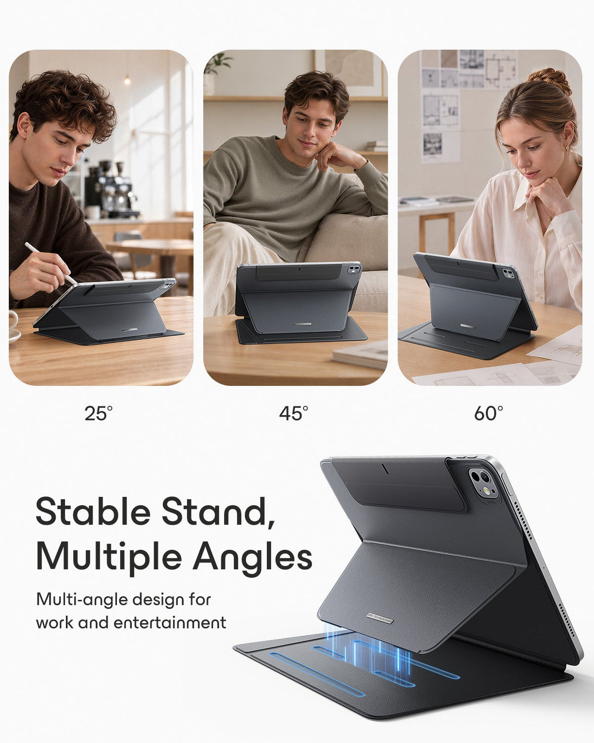 iPad Pro 13" (M5) 2025 AirStance Magnetic Case & Writing Bundle - Black ESR ESR
