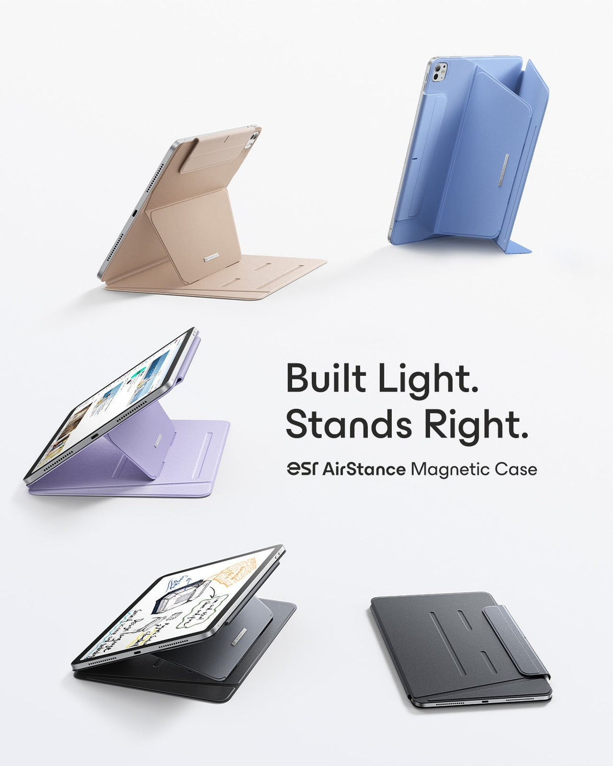 iPad Pro 13" (M5) 2025 AirStance Magnetic Creator Bundle - Sky Blue ESR ESR