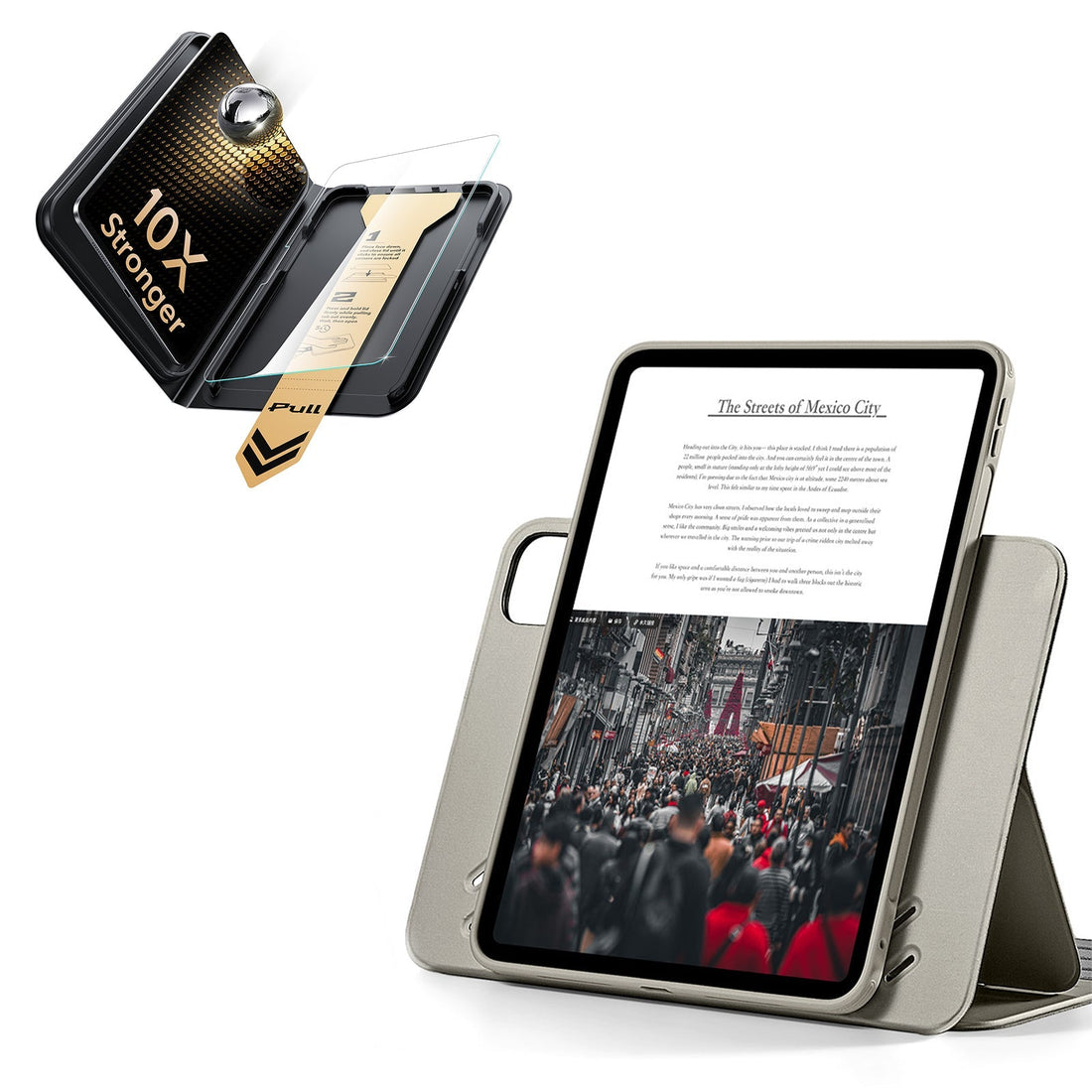 iPad Pro 13" (M5) 2025 Bundle Shift Magnetic Case & Armorite Pro Screen Protector With UltraFit Tray - Titanium