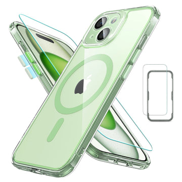 iPhone 15 Classic Pro Case (HaloLock) Set - Clear Green ESR ESR