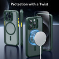 iPhone 15 Pro Max Classic Pro Case (HaloLock) Set - Frosted Dark Green ESR ESR