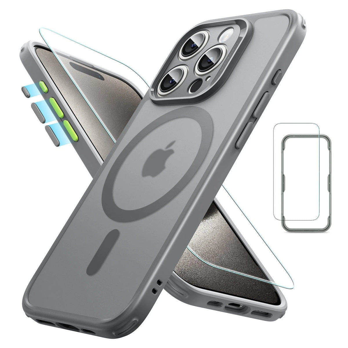 iPhone 15 Pro Max Classic Pro Case Set Frosted