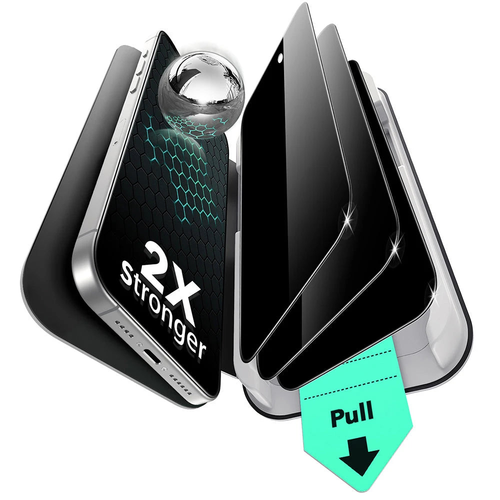 iPhone 15 Pro Max Privacy Screen Protector - 3 Pack