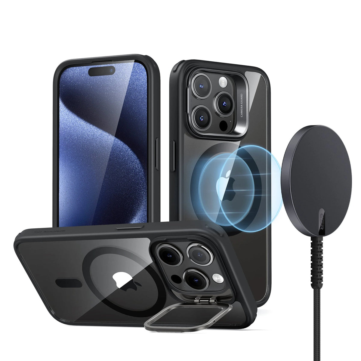 iPhone 15 Pro Snap Stand Charging Bundle Clear