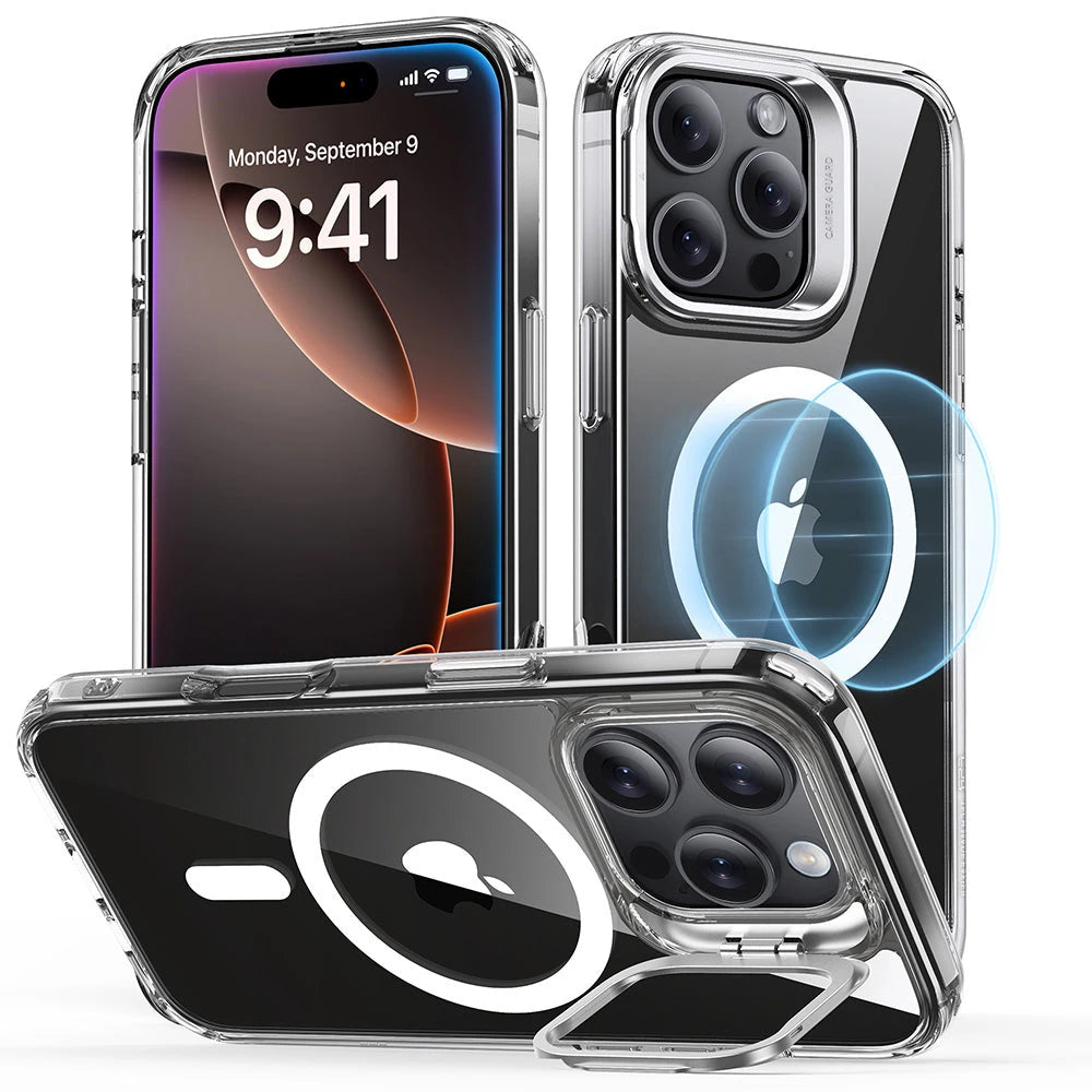 iPhone 16 Pro Classic Hybrid Case Stash Stand Clear