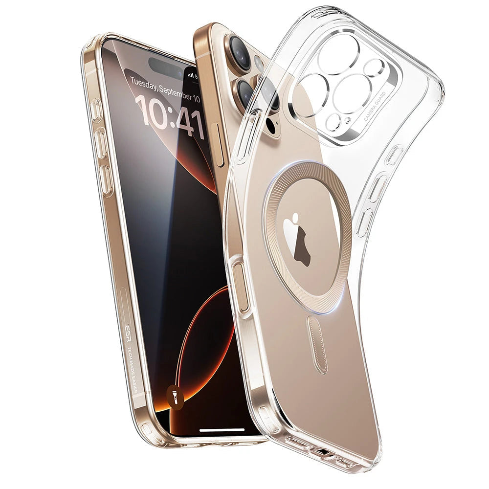 iPhone 16 Pro Max Zero Clear Case Rose Gold Ring