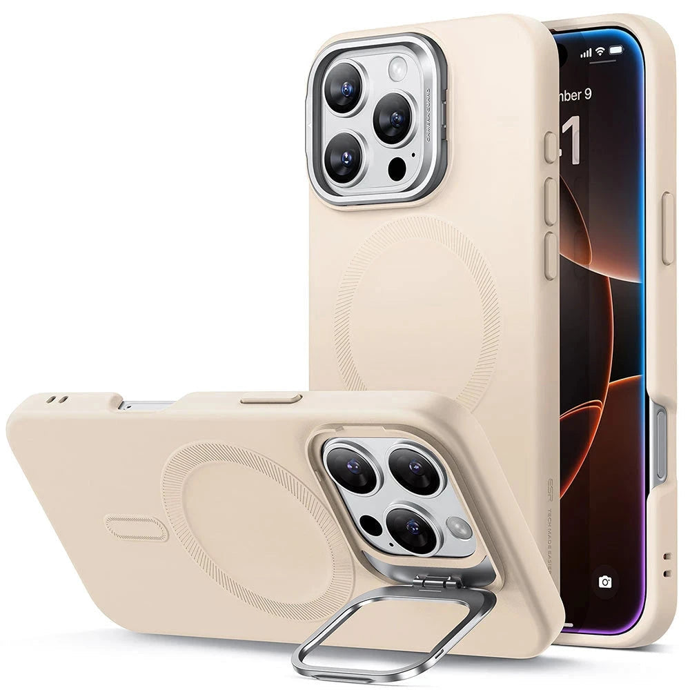 iPhone 16 Pro Cloud Soft Case Stash Stand Light
