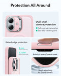 ESR iPhone 17 Magsafe Case with Stand Camera Control Frosted Bubblegum Pink Raised Edge Protection