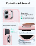 ESR iPhone 17 Magsafe Case with Stand Camera Control Frosted Bubblegum Pink Raised Edge Protection