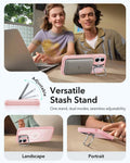 iPhone 17 Classic Hybrid Magsafe Case Frosted Bubblegum Pink Versatile Stash Stand