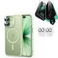 iPhone 17 Classic Hybrid Magsafe Case & Armorite Privacy Screen Protector Bundle Frosted Light Green