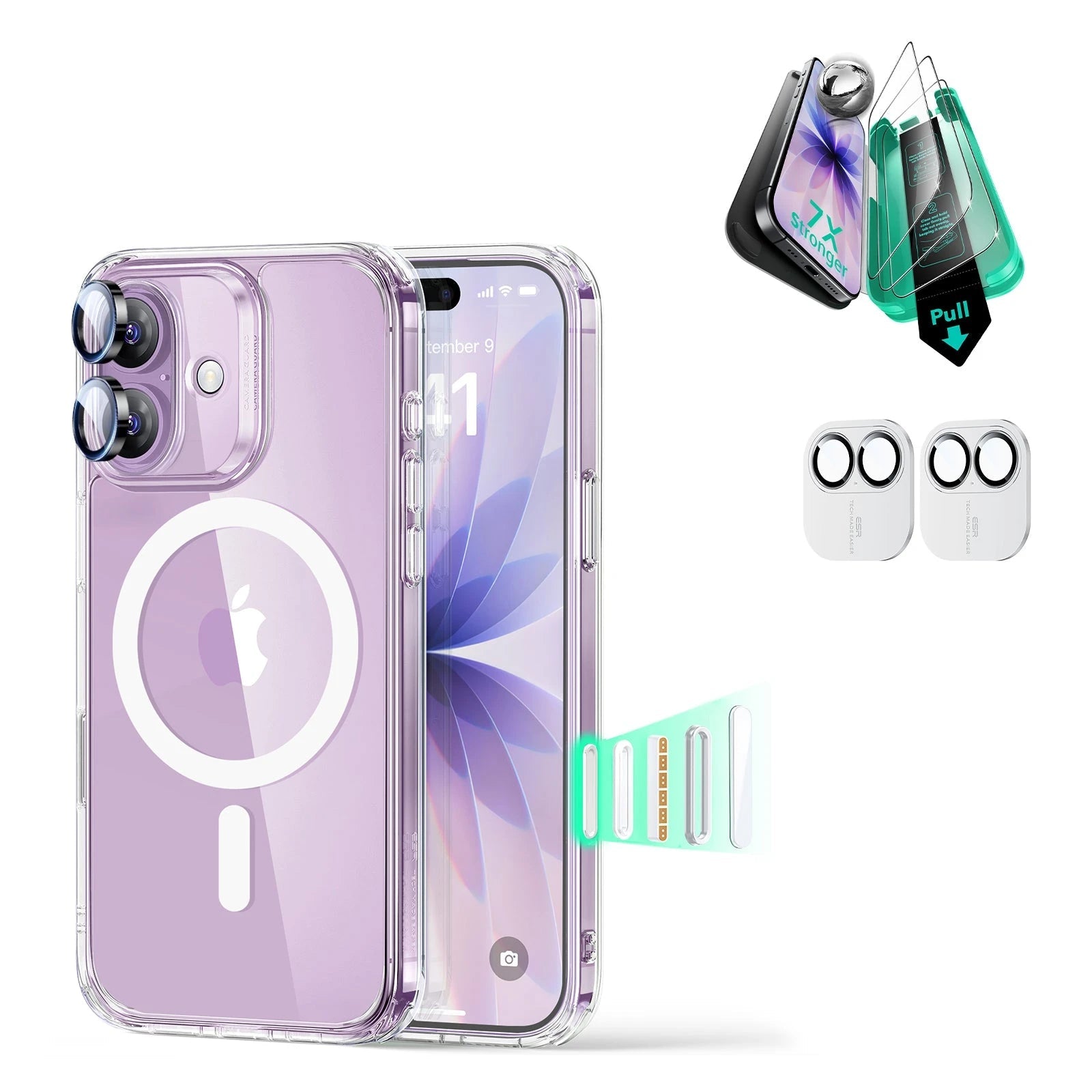 iPhone 17 Classic Hybrid Magsafe Case with Screen Protector Bundle  Clear