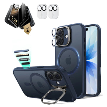 iPhone 17 Classic Magsafe Case with Corning Glass Screen Protector Frosted  Blue