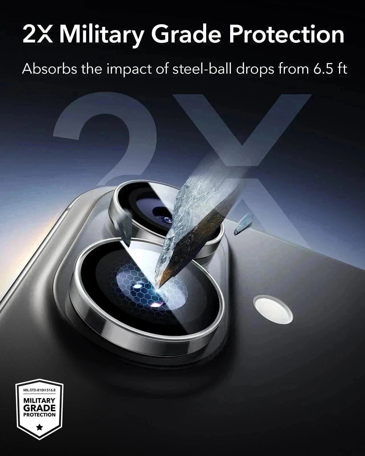 ESR iPhone 17 Armorite Camera Lens Protector Clear military grade protection