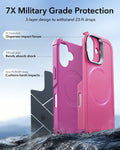ESR iPhone 17 Cyber Tough Magsafe Case with Stand and Camera Control Pink Military Grade Protection