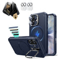 iPhone 17 Cyber Tough Magsafe Case with Corning Glass Screen Protector Nacvy Blue