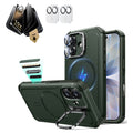 iPhone 17 Cyber Tough Magsafe Case with Corning Glass Screen Protector Olive Green