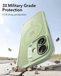 ESR iPhone 17 Claiss Hybrid Magsafe Case Frosted Light Green 3X Military Grade Protection