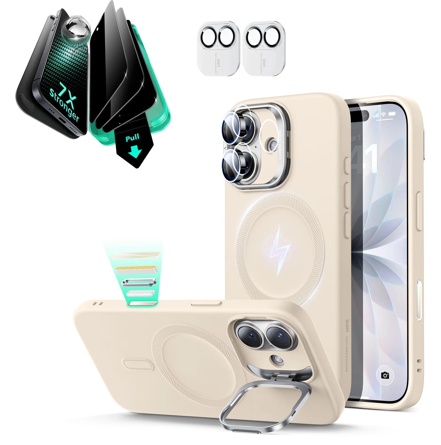 iPhone 17 Cloud Soft Magnetic Case Armorite Privacy Protection Bundle Light