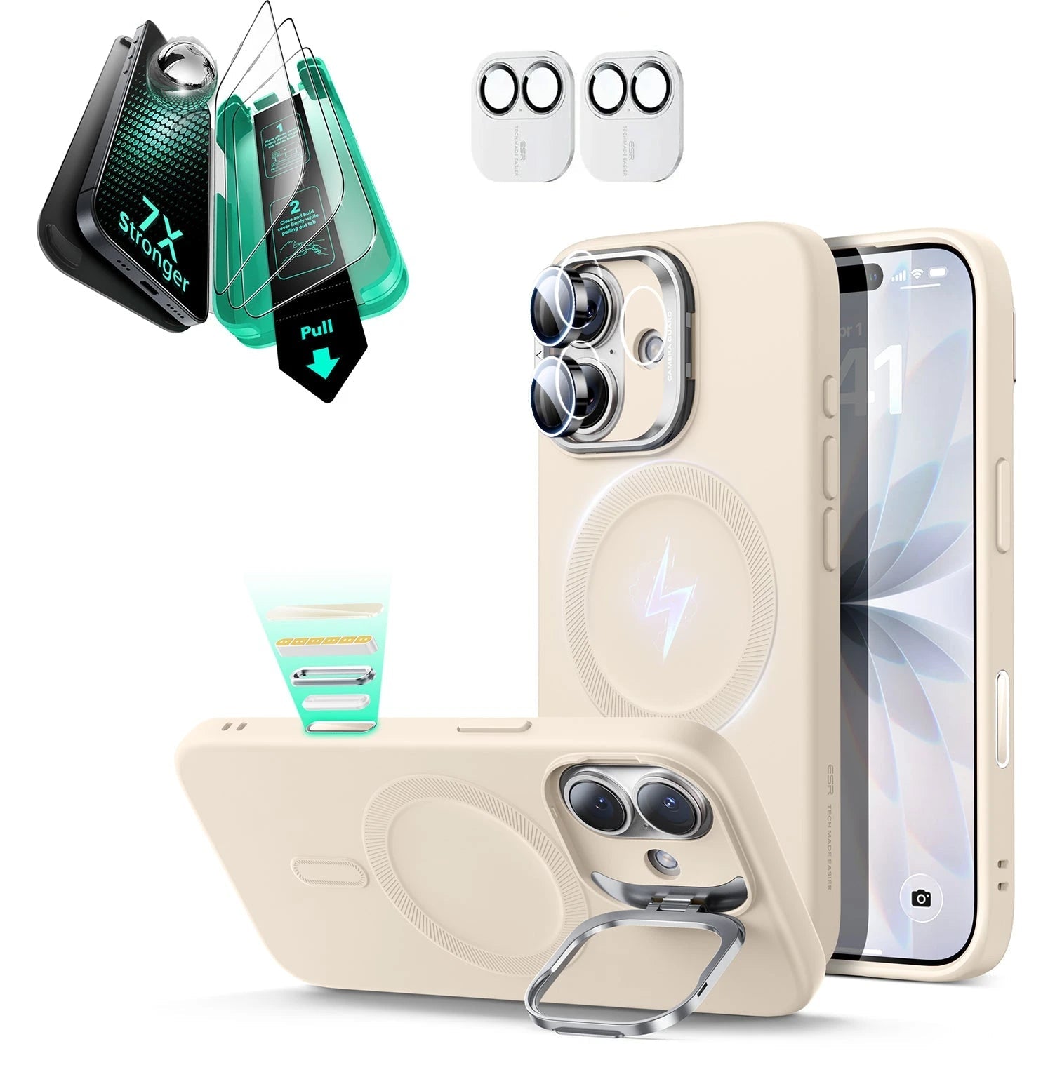 iPhone 17 Cloud Soft Magnetic Case Armorite Protection Bundle Light